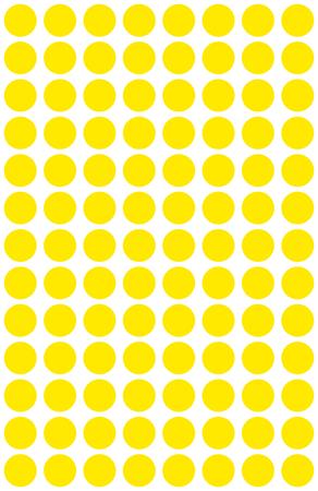 Etikett, 8 mm, kör, AVERY ZWECKFORM, sárga, 416 etikett/csomag